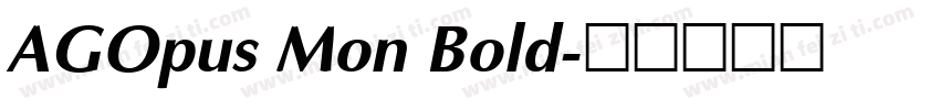 AGOpus Mon Bold字体转换